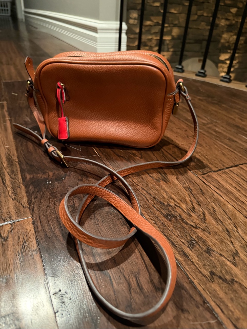 J. Crew Signet Small Camera Leather Crossbody